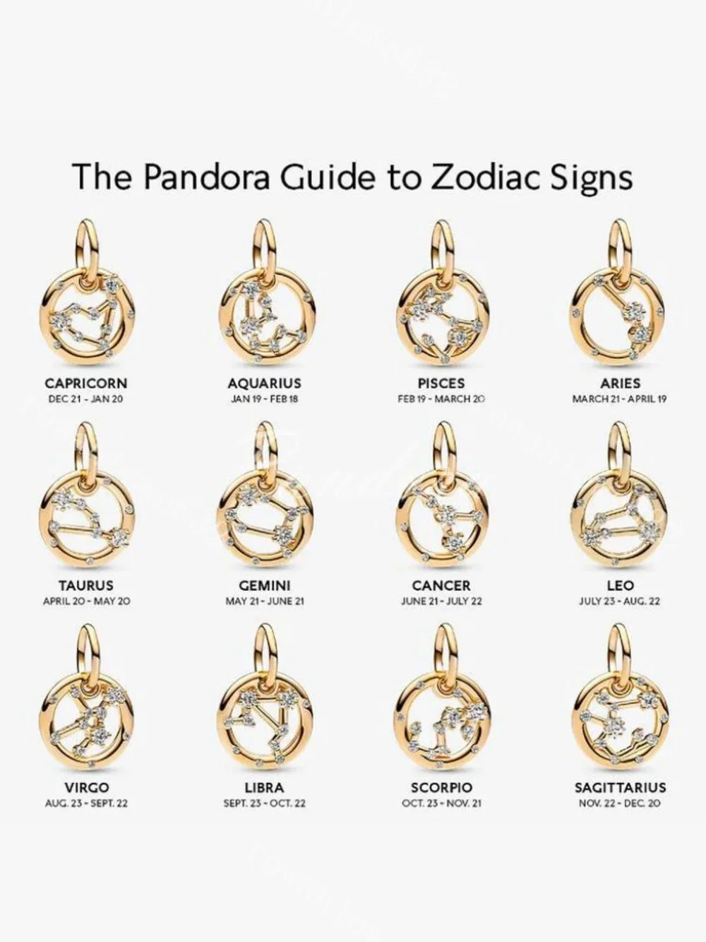 Pandora Gemini Zodiac Dangle Charm